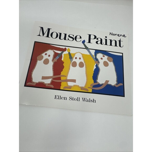 Vintage 1996 Mouse Paint Book Ellen Stoll Walsh Plush Stuffed Mice Mouse Set 4 - Picture 6 of 8